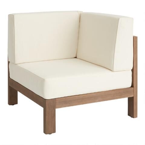 Segovia Eucalyptus Modular Outdoor Sectional Corner Chair | World Market
