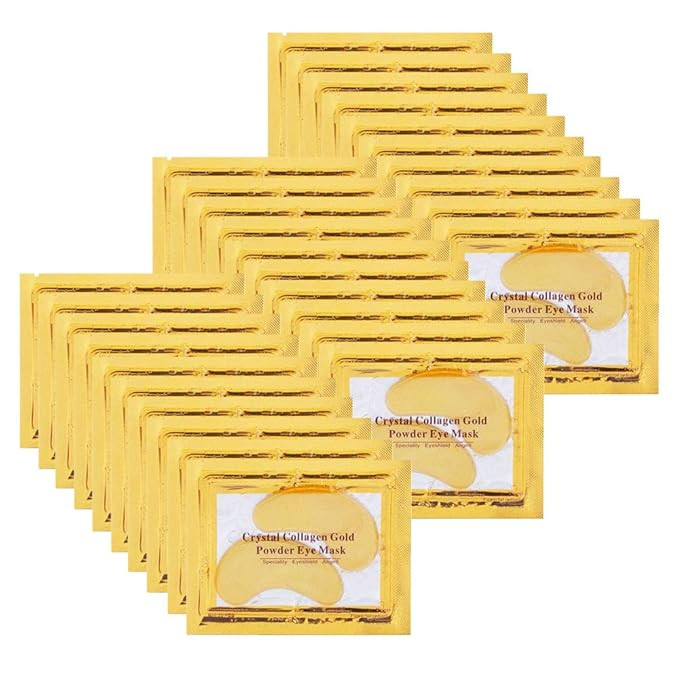 30 Pairs Under Eye Collagen Patches, Gold Moisturizing Under Eye Mask, Under Eye Gel Pads for dar... | Amazon (US)