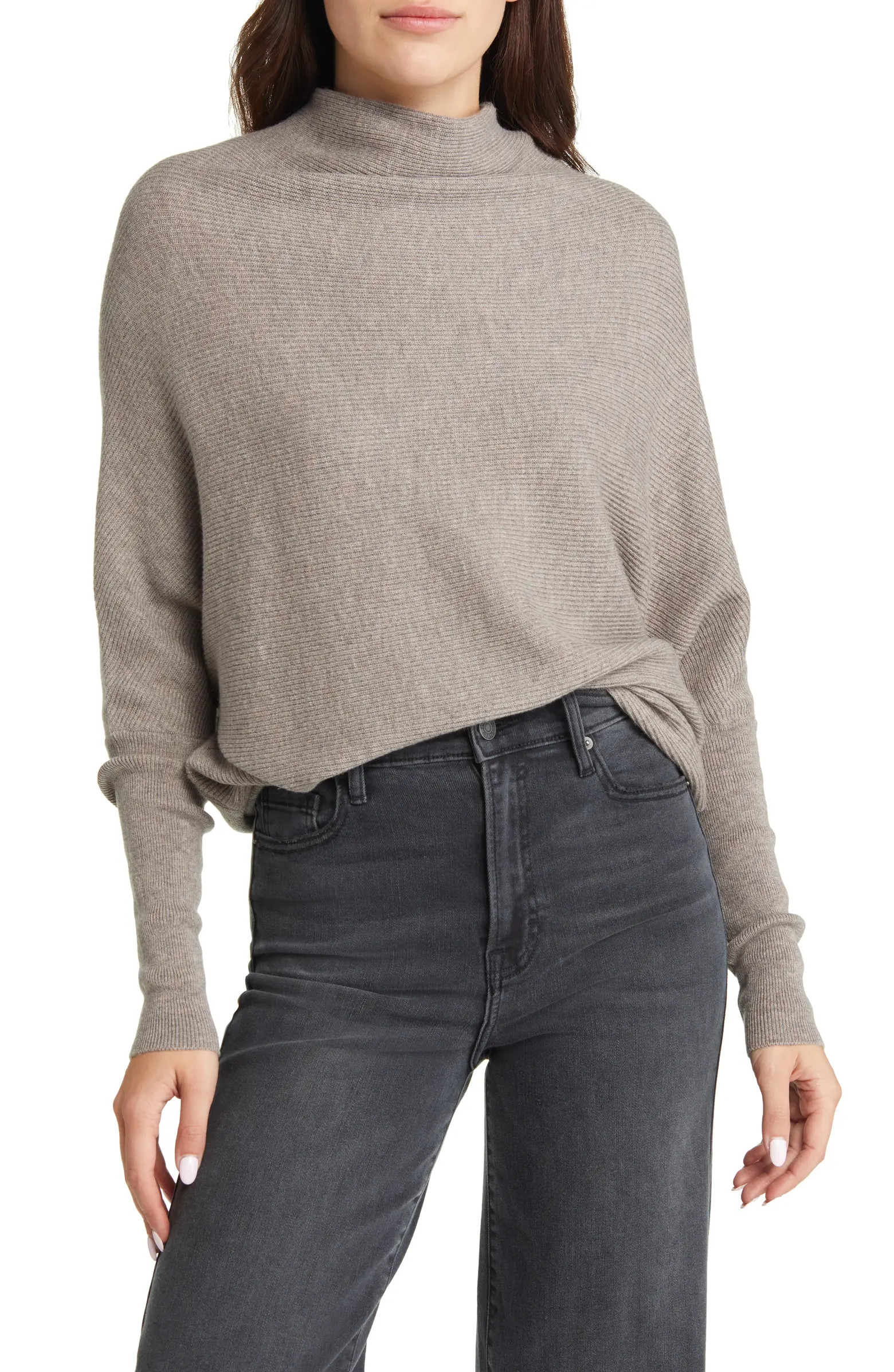 AllSaints Ridley Funnel Neck Wool & Cashmere Sweater | Nordstrom | Nordstrom