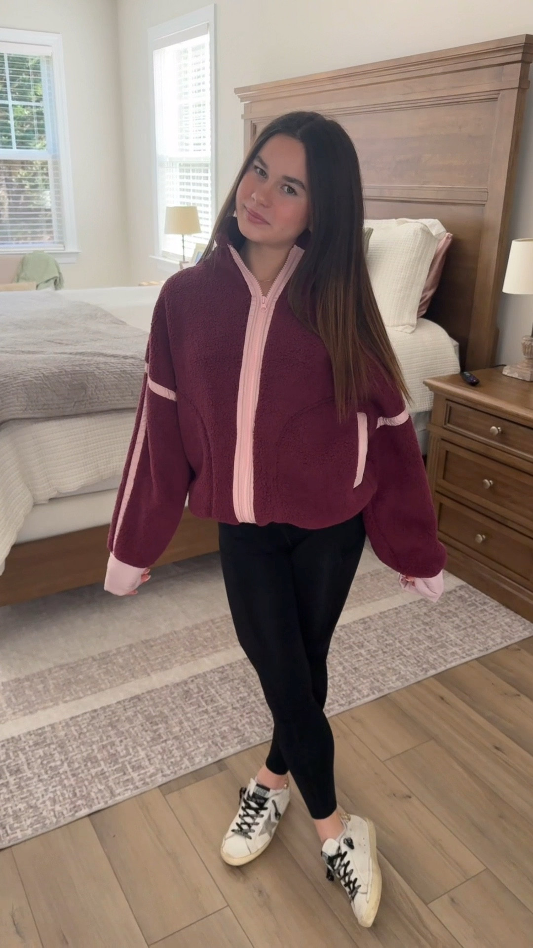 Cutest fleece jacket in the prettiest colors!  Loving the athletic cuffs with thumb holes!  For a fraction of the price of one of my favorite brands!
Wearing a Small
Tween influencer Tween girl teen style teen fashionn

#LTKKids #LTKgrwm #LTKootd