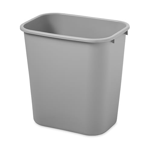 Rubbermaid Commercial Products Resin Wastebasket/Trash Can, 7-Gallon/28-Quart, Gray, Plastic, for... | Amazon (US)
