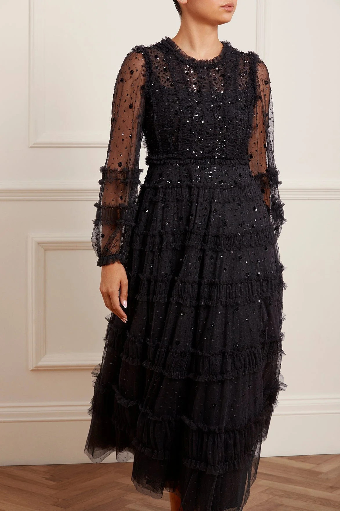 Violet Shimmer Ankle Gown | Needle & Thread