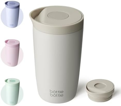 BOTTLE BOTTLE Thermobecher 350ml für Kaffee oder Tee, auslaufsicher und Easy Quick-Press-Verschl... | Amazon (DE)
