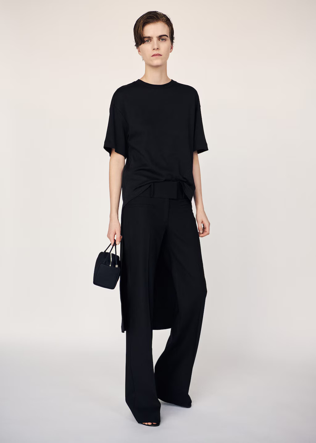 Pantalon droit à passants noir - Femme - 32 - MANGO | Mango EU