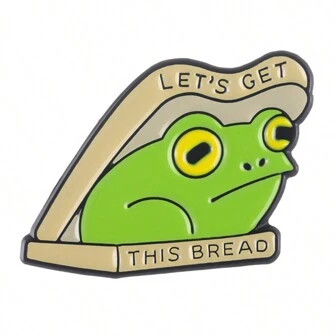 Frog Sandwich Enamel Pins Custom Froggy Bread Brooches Lapel Badges Animal Funny Jewelry ... | SHEIN