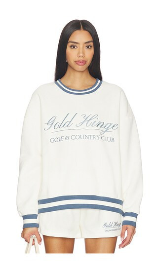 Gold Hinge Country Club Sweatshirt in Cream. - size L | Revolve Clothing (Global)