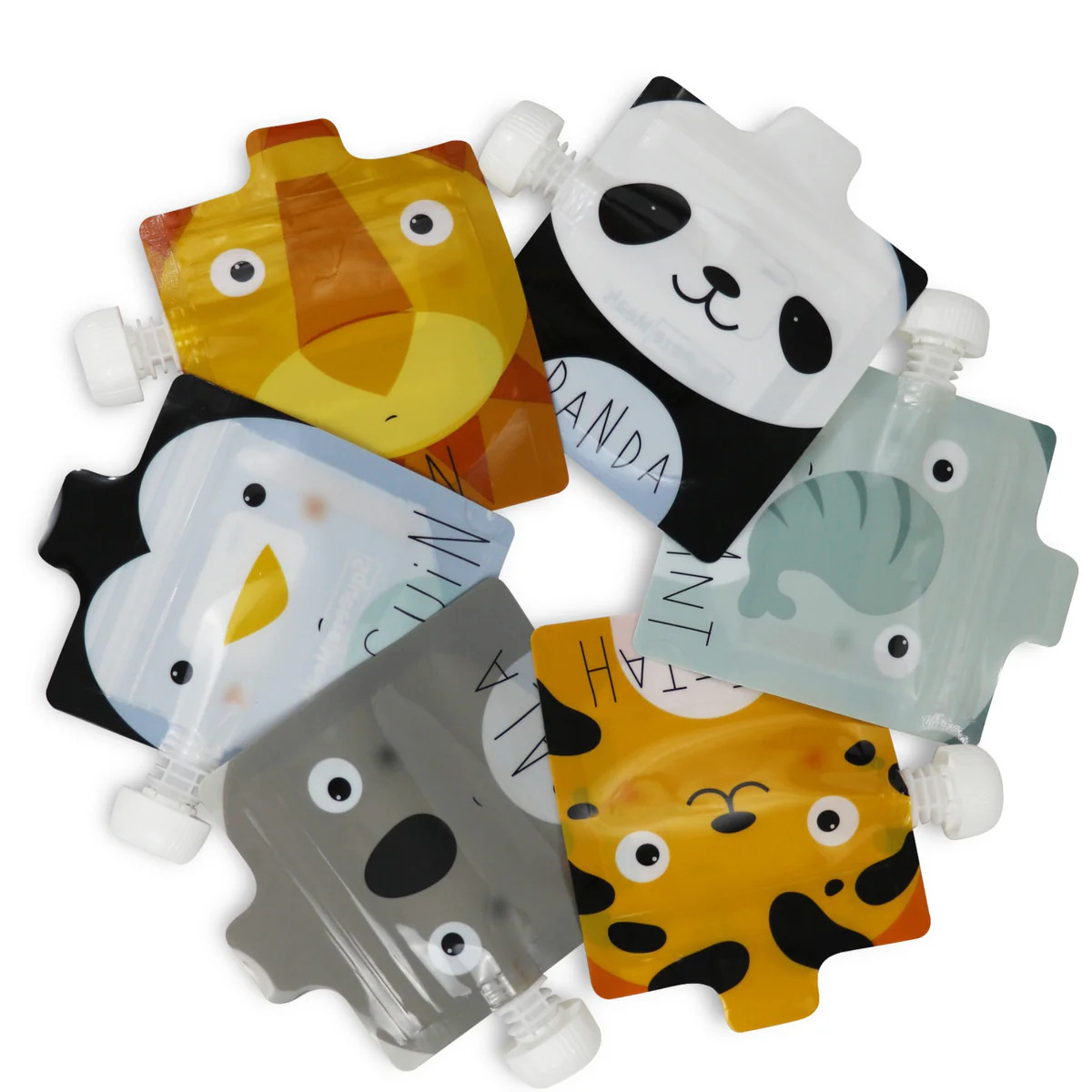 Squeeze Meals® Reusable Food Pouches - Zoo | Vesta Baby