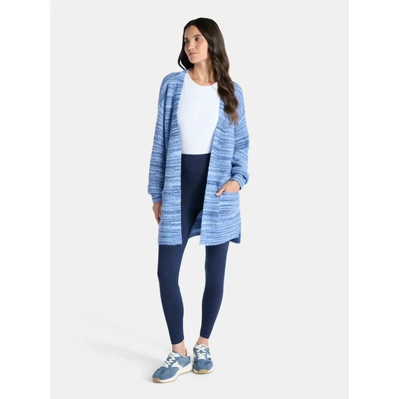 Time and Tru Women’s and Women’s Plus Super Soft Longline Cardigan Sweater, Lightweight, Size... | Walmart (US)