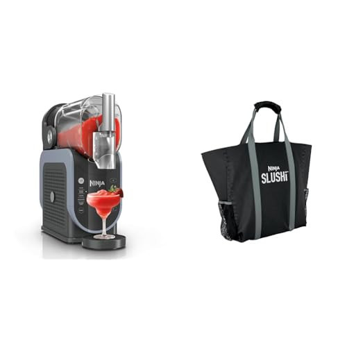 Ninja SLUSHi with RapidChill Technology + Ninja SLUSHi Travel Party Tote, 88 oz. Frozen Drink & Slushie Machine, 5 Preset Programs, Margaritas, Frappés, and More, Premium Accents, Black | Amazon (US)