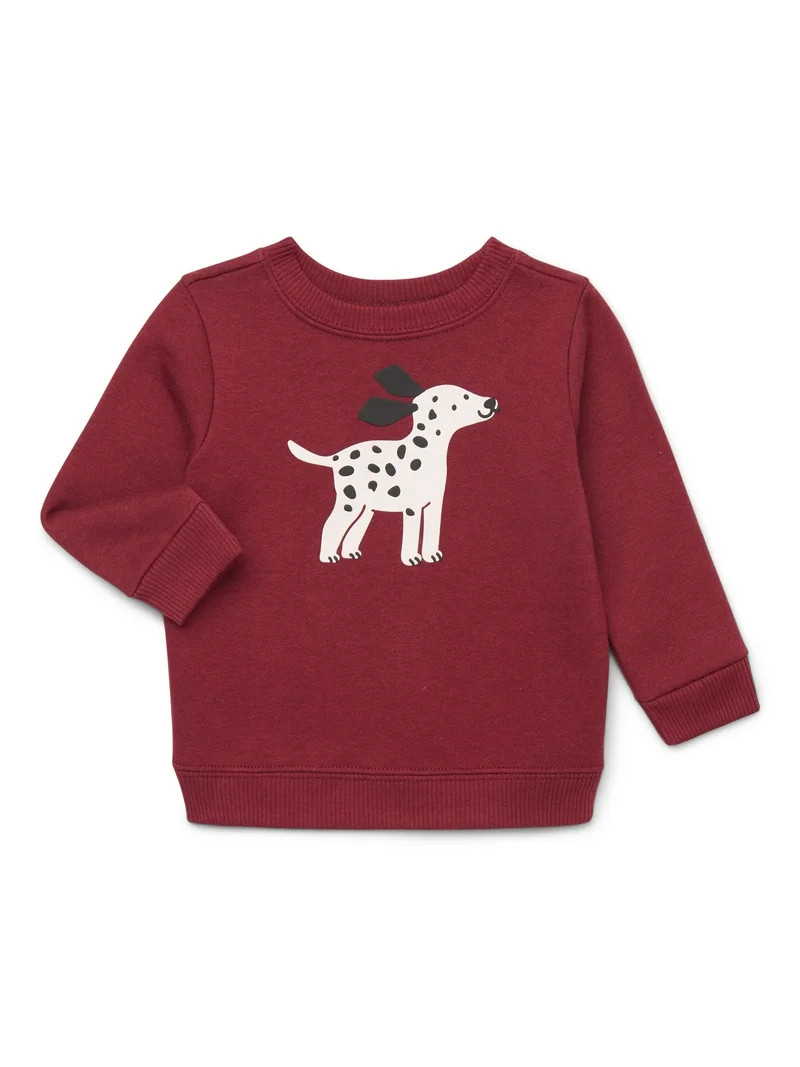 Garanimals Baby Boys Printed Fleece Sweatshirt, Sizes 6-24 Months | Walmart (US)