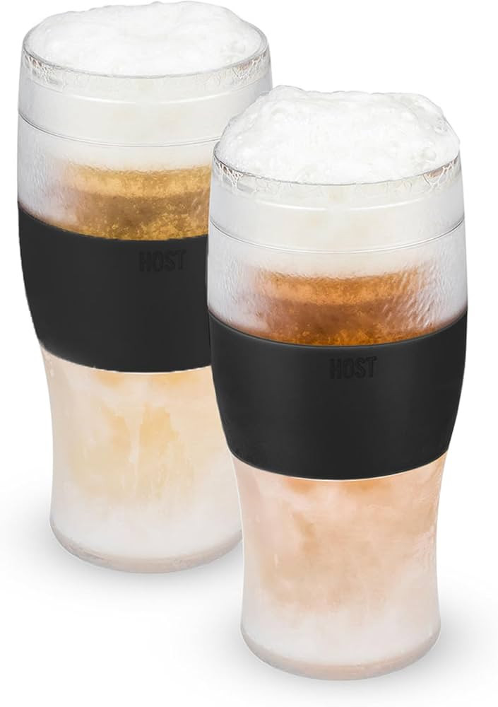 Host FREEZE Beer Glasses, Frozen Beer Mugs, Freezable Pint Glass Set, Insulated Pint Glass to Kee... | Amazon (US)