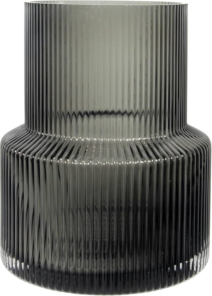 Glass Vases for Decor, Flower Vase, Ribbed Glass Vase, Modern aAesthetic Decor Vases, Vases for T... | Amazon (US)