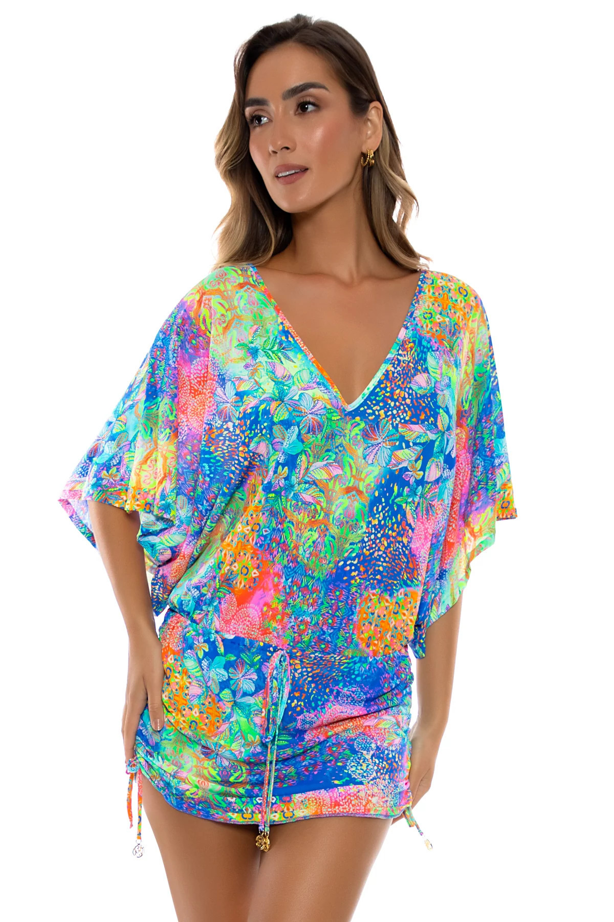 Deco Gardens V-Neck Mini Dress | Everything But Water