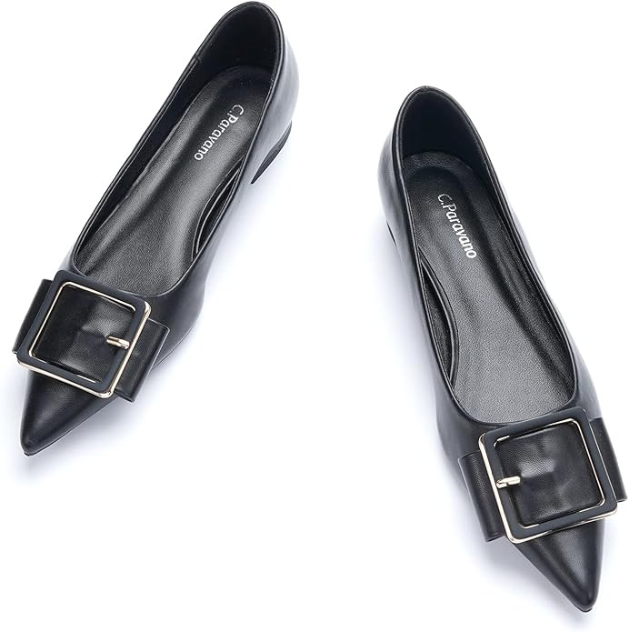 C.Paravano Flat Shoes | Leather Flats for Women | Pointed Toe Flats | Women Flat Shoes | Ballet f... | Amazon (US)