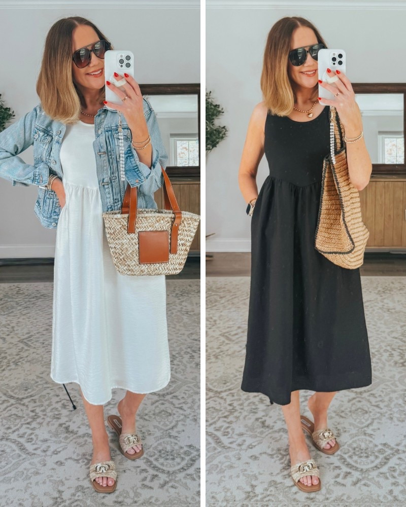 Don’t sleep on this $17 dress! Mixed media, lined, with wide straps so you can wear a regular bra! 4 colors and I have a small.




#LTKSeasonal #LTKStyleTip #LTKOver40