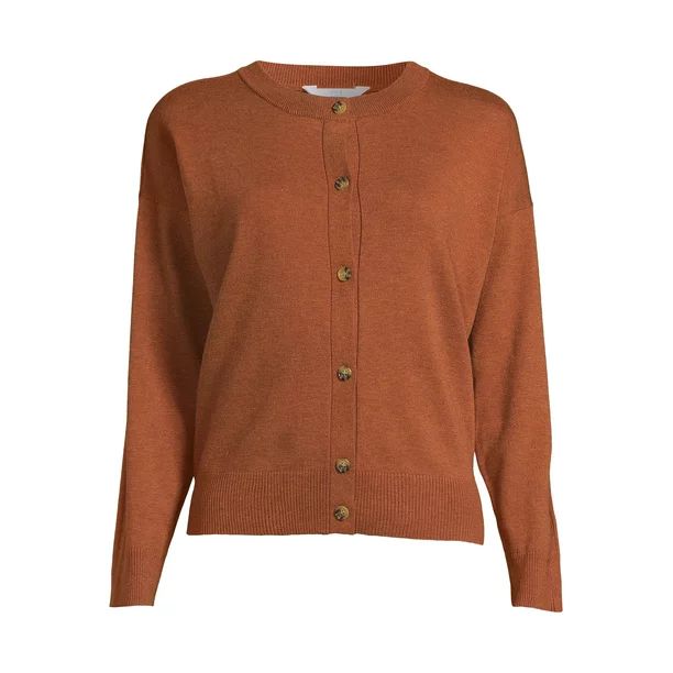 Time and Tru Women's Button Front Cardigan Sweater, Lightweight | Walmart (US)