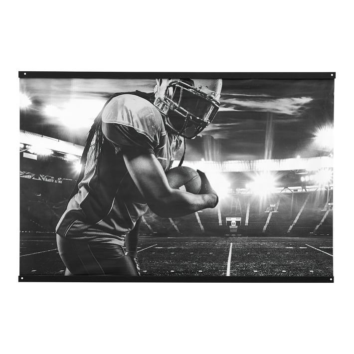 Black and White Football Wall Mural, 4'x6' | Pottery Barn Teen