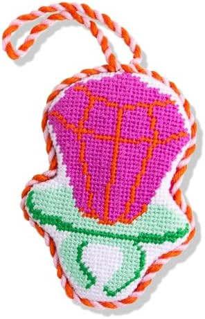 Furbish Needlepoint Icon Ornament - Cute Christmas Tree Ornament, Eclectic Holiday Decor, Stockin... | Amazon (US)