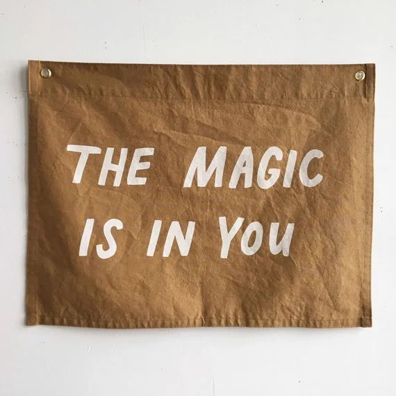 MAGIC Flag / OCHRE Silkscreen Affirmation Wall Hanging Canvas | Etsy | Etsy (US)