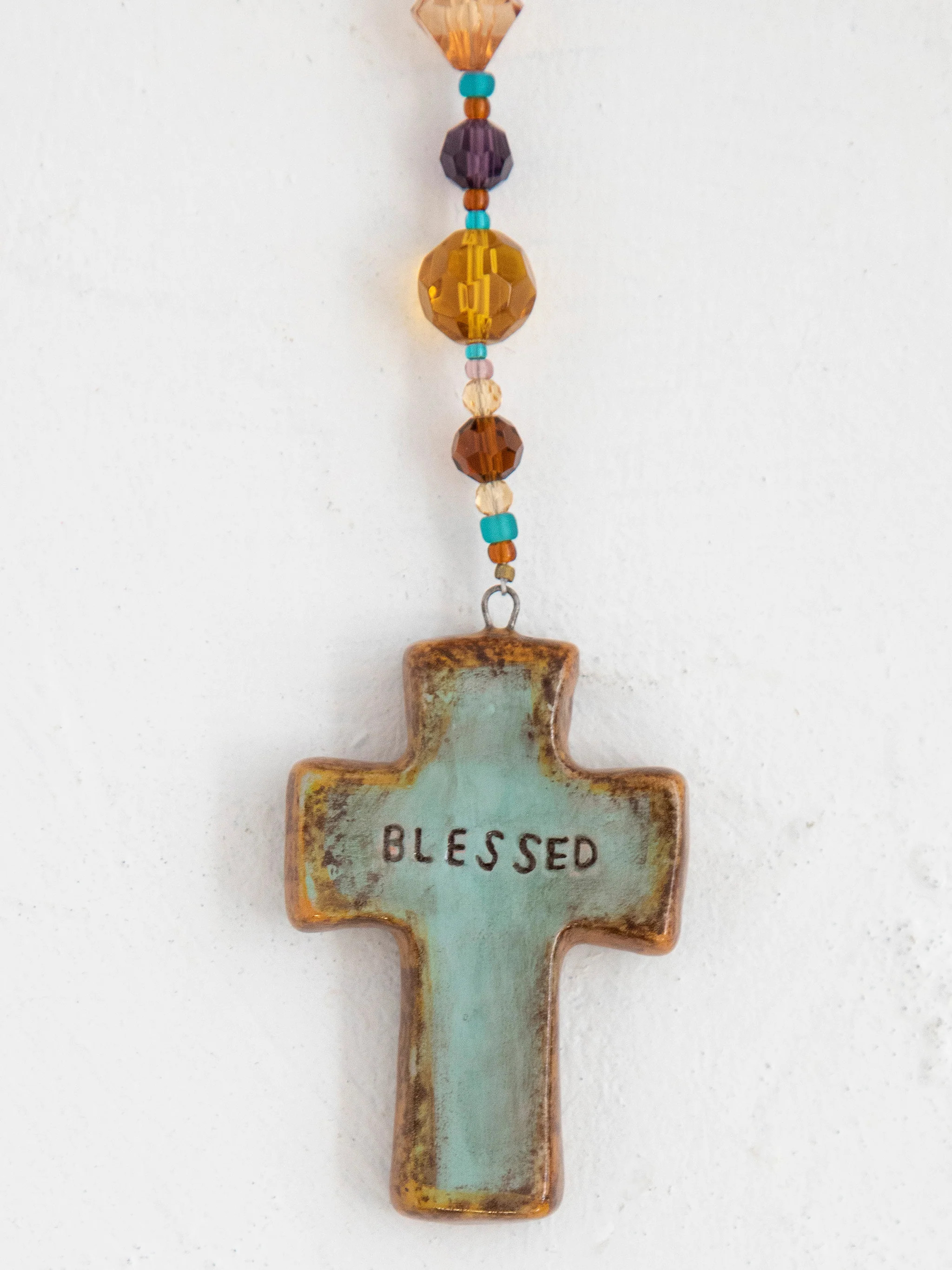 Artisan Cross Car Charm | Natural Life