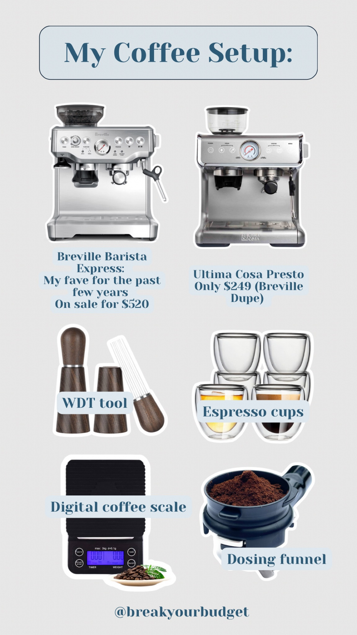 Shop all of my coffee favorites here ☕️ I have found the Ultima Cosa Presto to be a great (and more affordable) alternative to the Breville Barista Express! It would also be a great Christmas gift if you have an espresso lover in your life 

#LTKGiftGuide #LTKHome #LTKHoliday