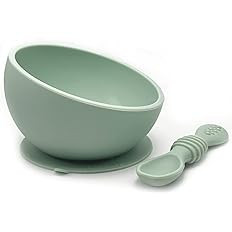 otterlove Silicone Baby Bowl & Spoon Set with Suction Base - Perfect for Baby Led Weaning - 100% ... | Amazon (US)