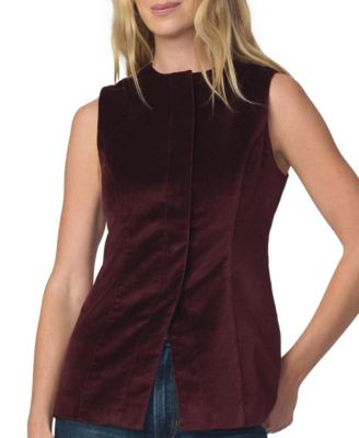 Joe's Jeans Women's Velveteen Tunic Sleeveless Button-Front - Cabernet | Macy's
