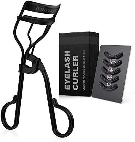 Kaasage Eyelash Curler for Women - Black Professional Lash Curler with Refill Silicone Pads. Easy... | Amazon (US)