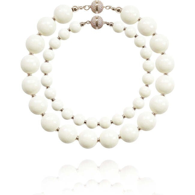 Saulė Label | Siena Necklace Duo in Creme (Cream, One Size) | Maisonette | Maisonette