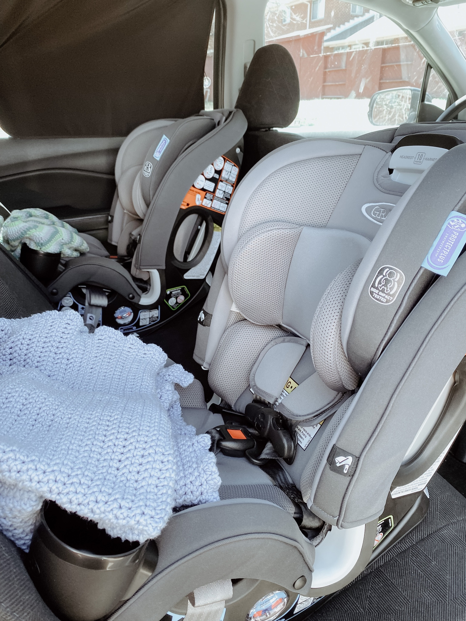 Graco Slimfit3 LX CCS car seat - rear facing, forward facing, and high back booster. 

#LTKbaby #LTKkids #LTKfamily