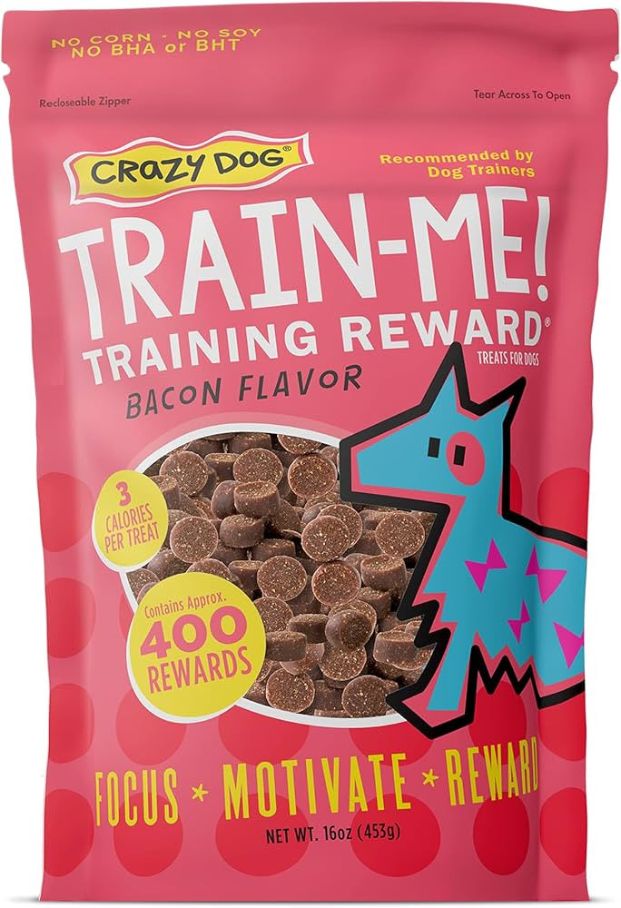 Crazy Dog Train-Me! Training Reward Dog Treats 16 Oz., Bacon Regular | Amazon (US)