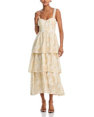 Floral Eyelet Tiered Midi Dress - Exclusive | Bloomingdale's (US)