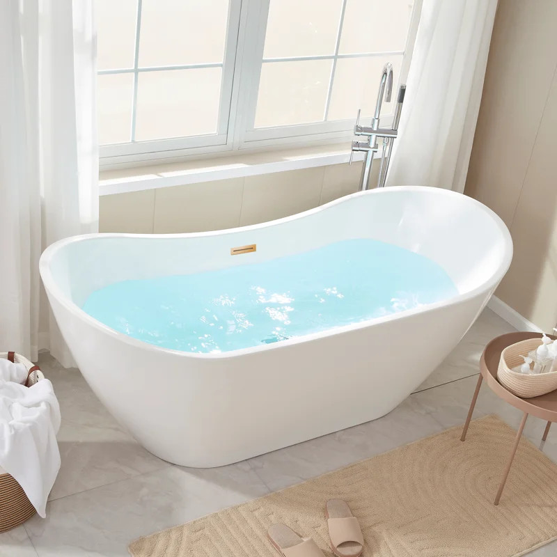 Ophelia 71" x 32'' Freestanding Soaking Acrylic Bathtub | Wayfair North America