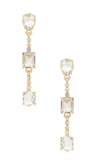 Mixed Drop Earring in Gold | Revolve Clothing (Global)