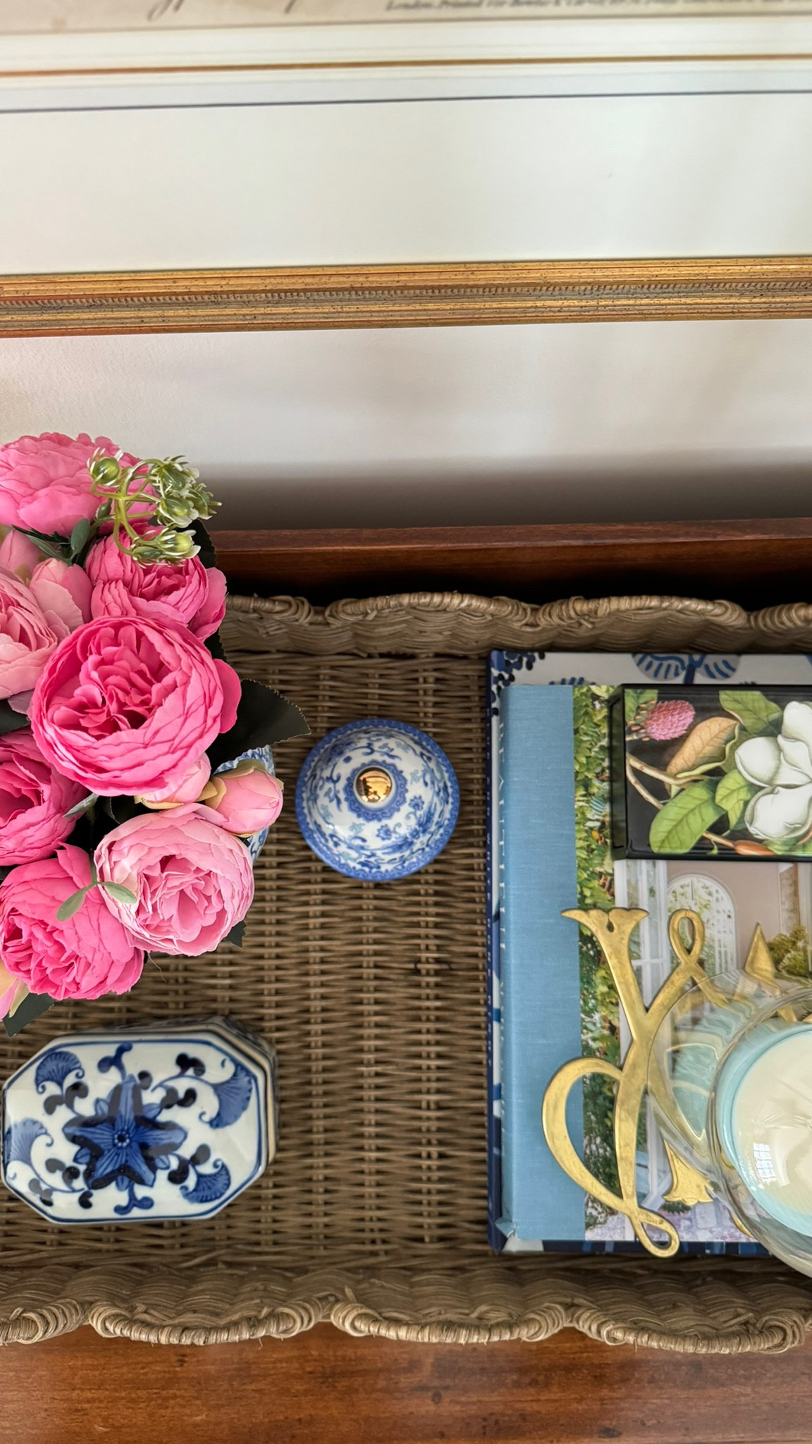 Timeless touches with a pop of color! 💙🌸 Styled trays like this make every detail feel intentional—blue and white accents, fresh florals, and classic books all come together effortlessly. Tap to explore these curated finds!

blue and white home decor • grandmillennial style • classic styling • coffee table decor • timeless accents • home styling ideas

#LTKHome #LTKFindsUnder100 #LTKWatchNow