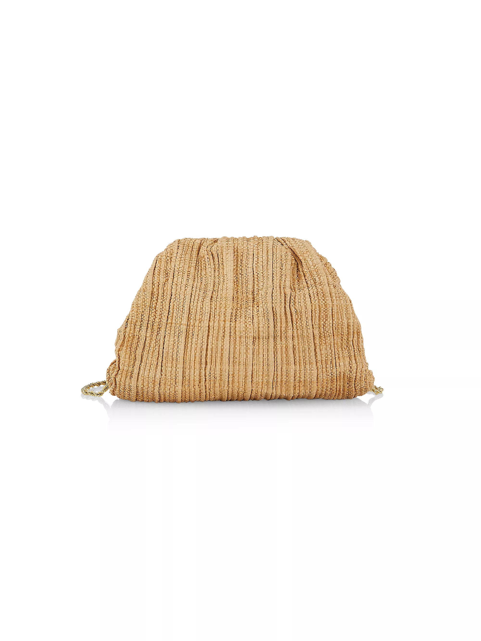 Shop Loeffler Randall Small Bailey Raffia Clutch-On-Chain | Saks Fifth Avenue | Saks Fifth Avenue