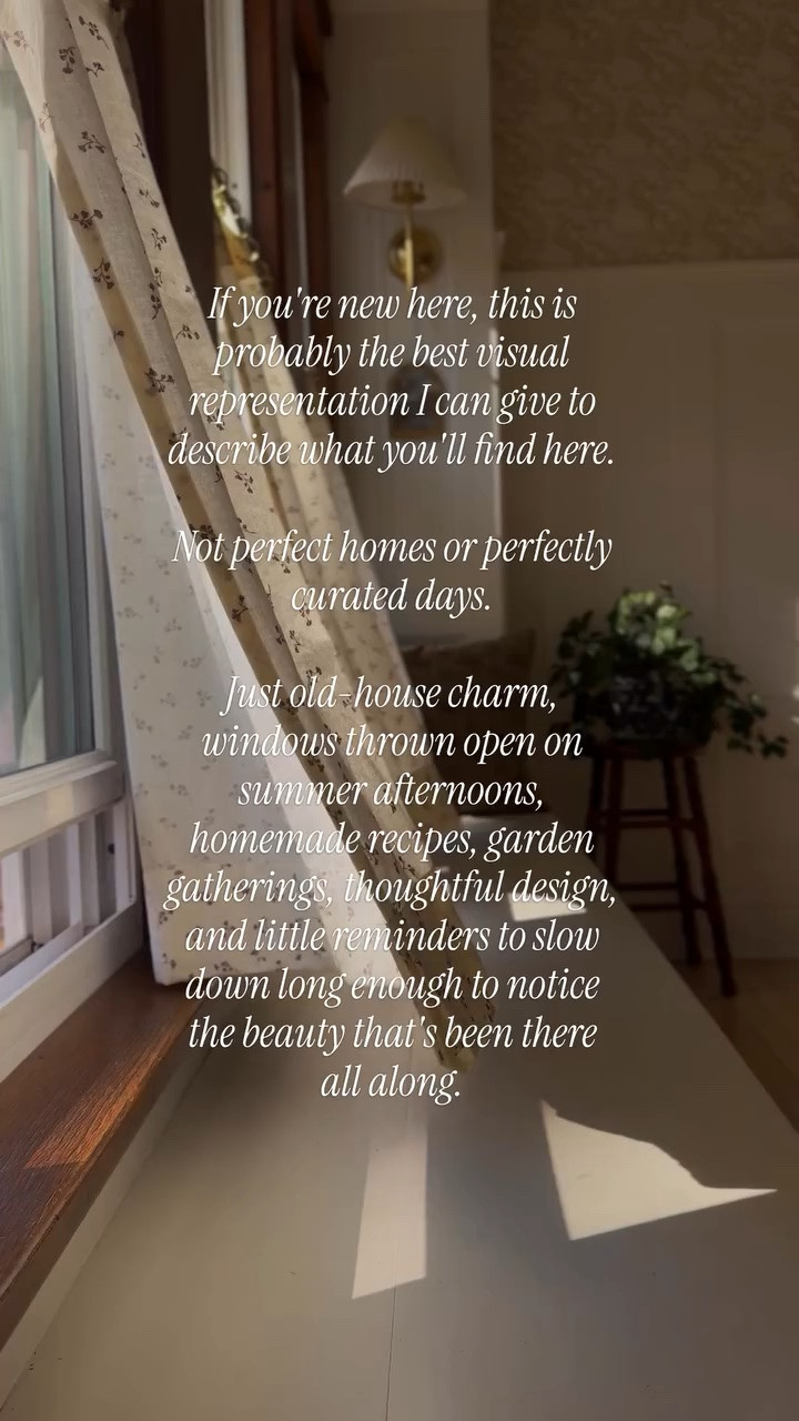 I truly believe the best parts of life are usually the quietest ones, and this little corner of the internet is my way of celebrating them.

If that sounds like the kind of life you want more of, I’m so glad you’re here. 🤍 Tell me where you’re following from in the comments so I can welcome you.

-

#slowliving #cozyhome #cottagestyle #homemaking #seekthesimplicity