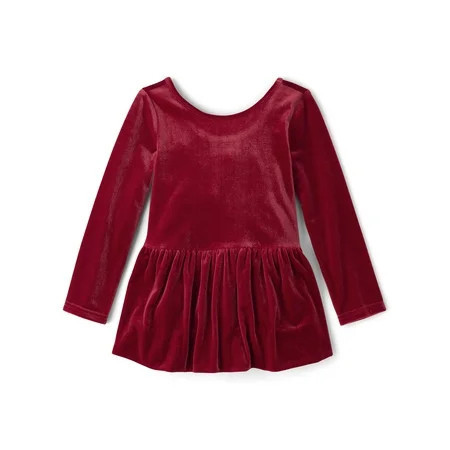 The Children's Place Baby & Toddler Girls Long Sleeve Velour Bubble Dress, Sizes 6M-5T | Walmart (US)
