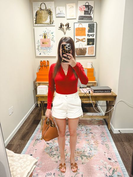 Amazon red bodysuit with white denim shorts 



#LTKSeasonal #LTKFindsUnder100 #LTKFindsUnder50