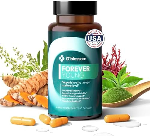O'blossom Forever Young NAD+ Supplement - Clinically Studied NMN Resveratrol Formula with NADH Su... | Amazon (US)