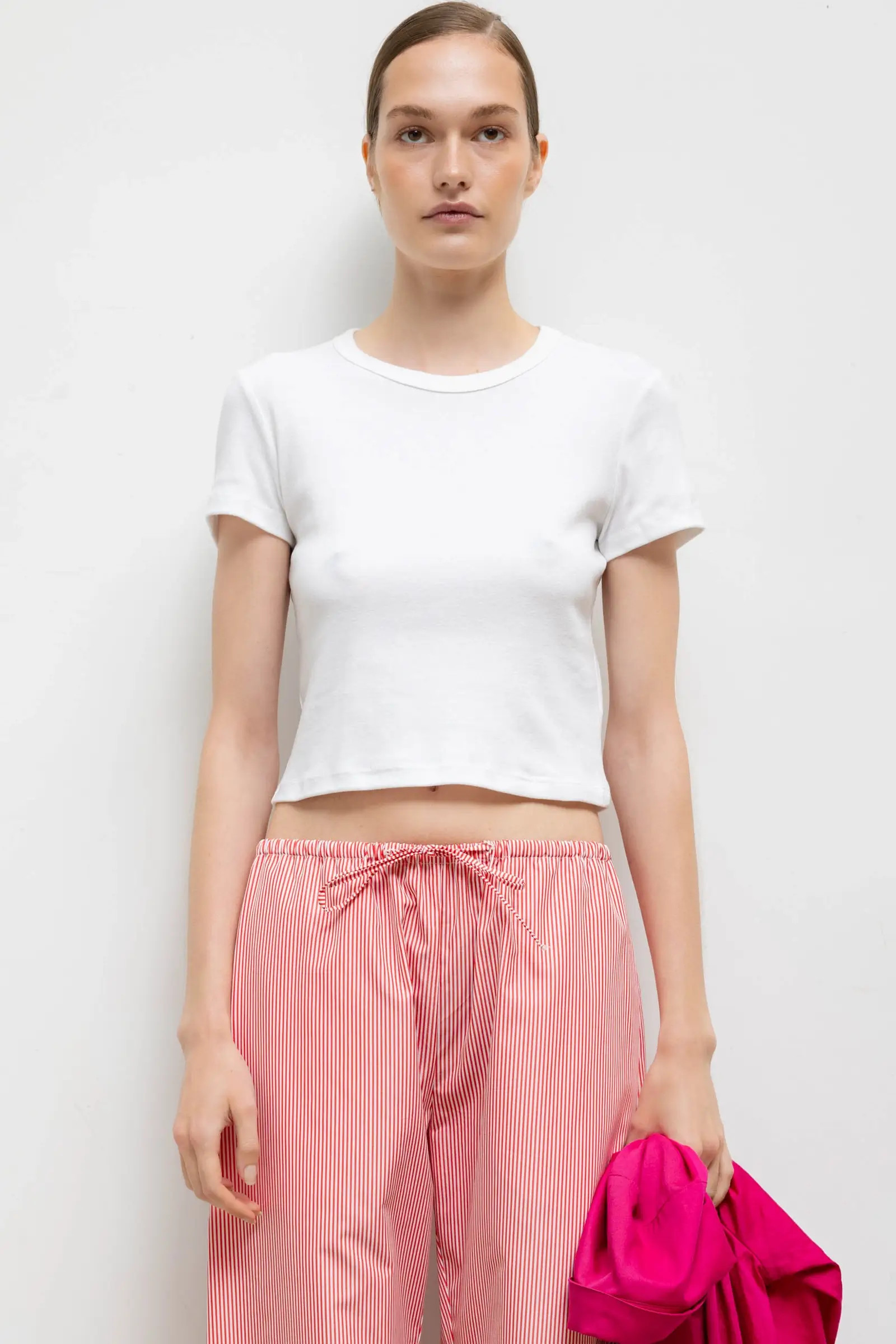 Nando Baby Tee in White in Cotton | LESET