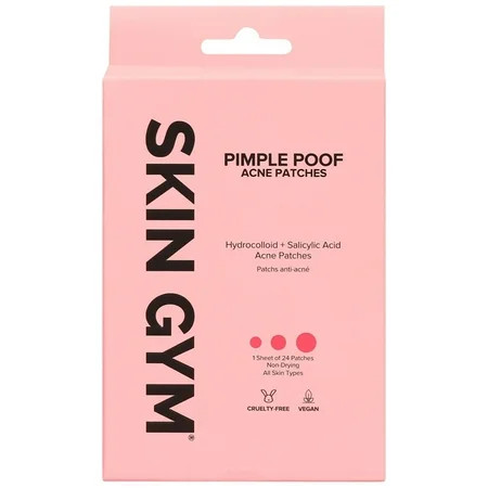 Skin Gym PimplePoof Blemish Patches with Hydrocolloid and Salicylic Acid, 24 Patches for All Skin Types, Minimize Pores and Target Zits | Walmart (US)