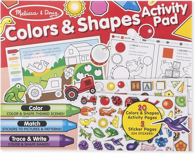 Melissa & Doug Colors & Shapes Activity Pad | Amazon (US)