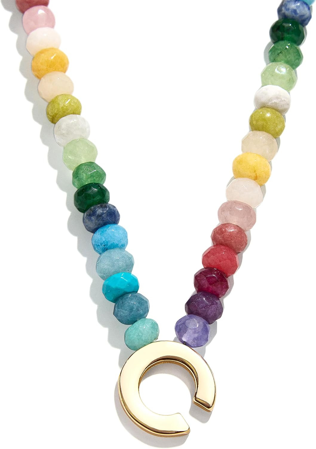 BaubleBar - Semi-Precious Beaded Initial Letter Necklace | Amazon (US)