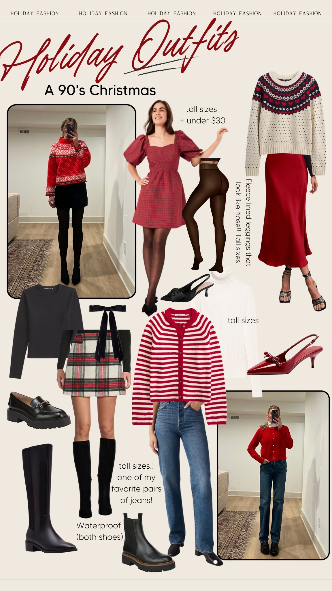 90s inspired Christmas and holiday outfit ideas! 

#LTKSeasonal #LTKHoliday #LTKTall