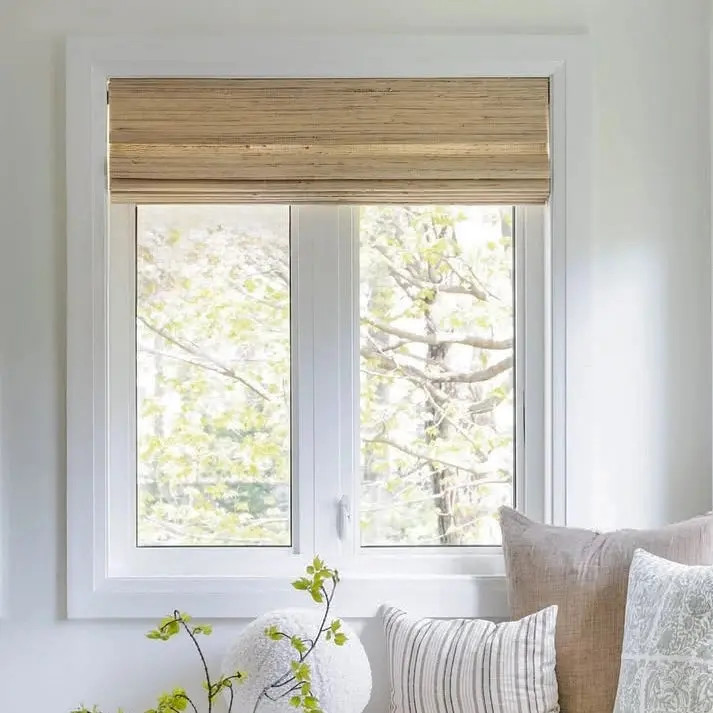 Natural Ramie Bamboo Woven Shade - Beige | TWOPAGES