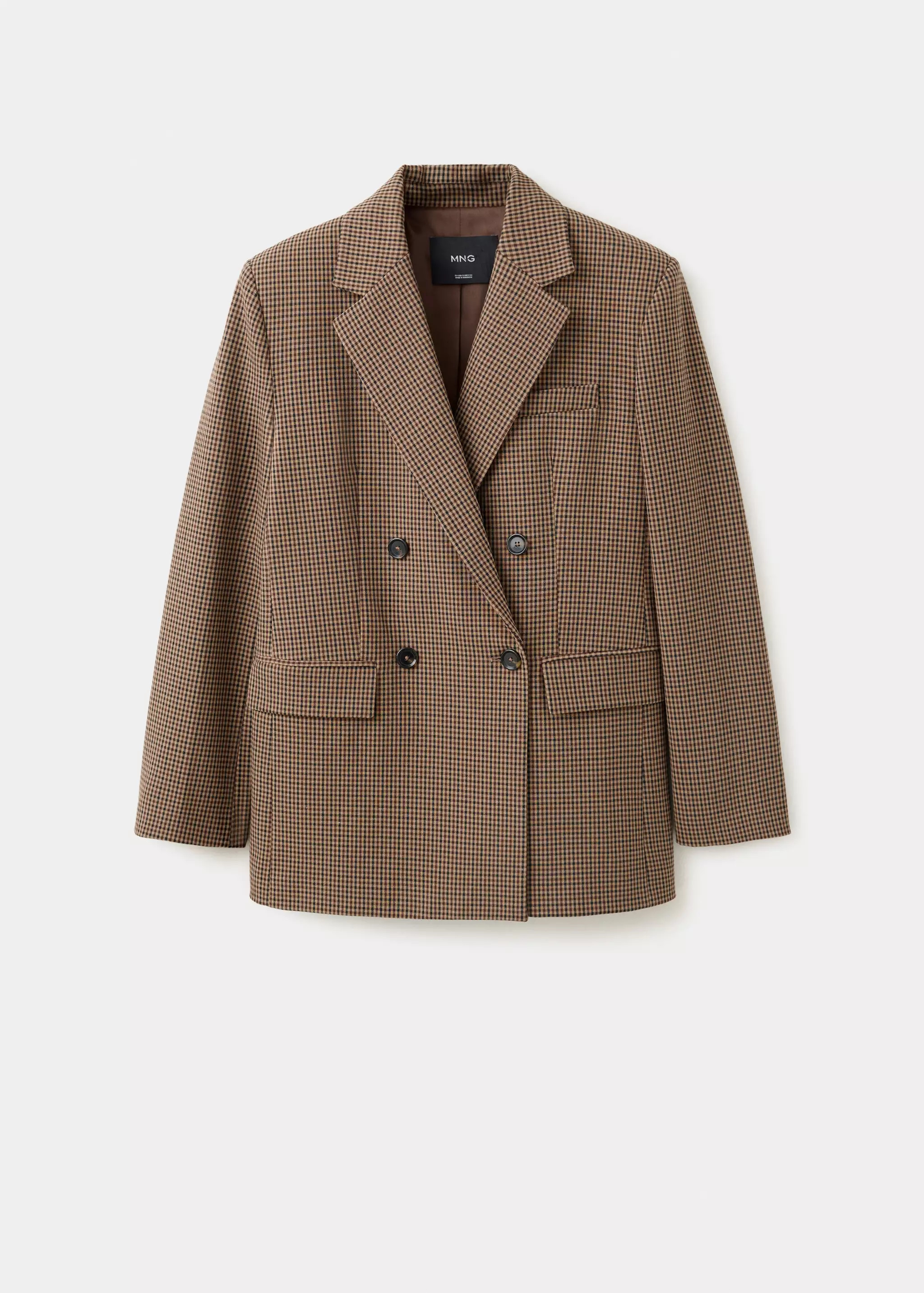 Houndstooth jacket with lapels | Mango (US/MX/AU)