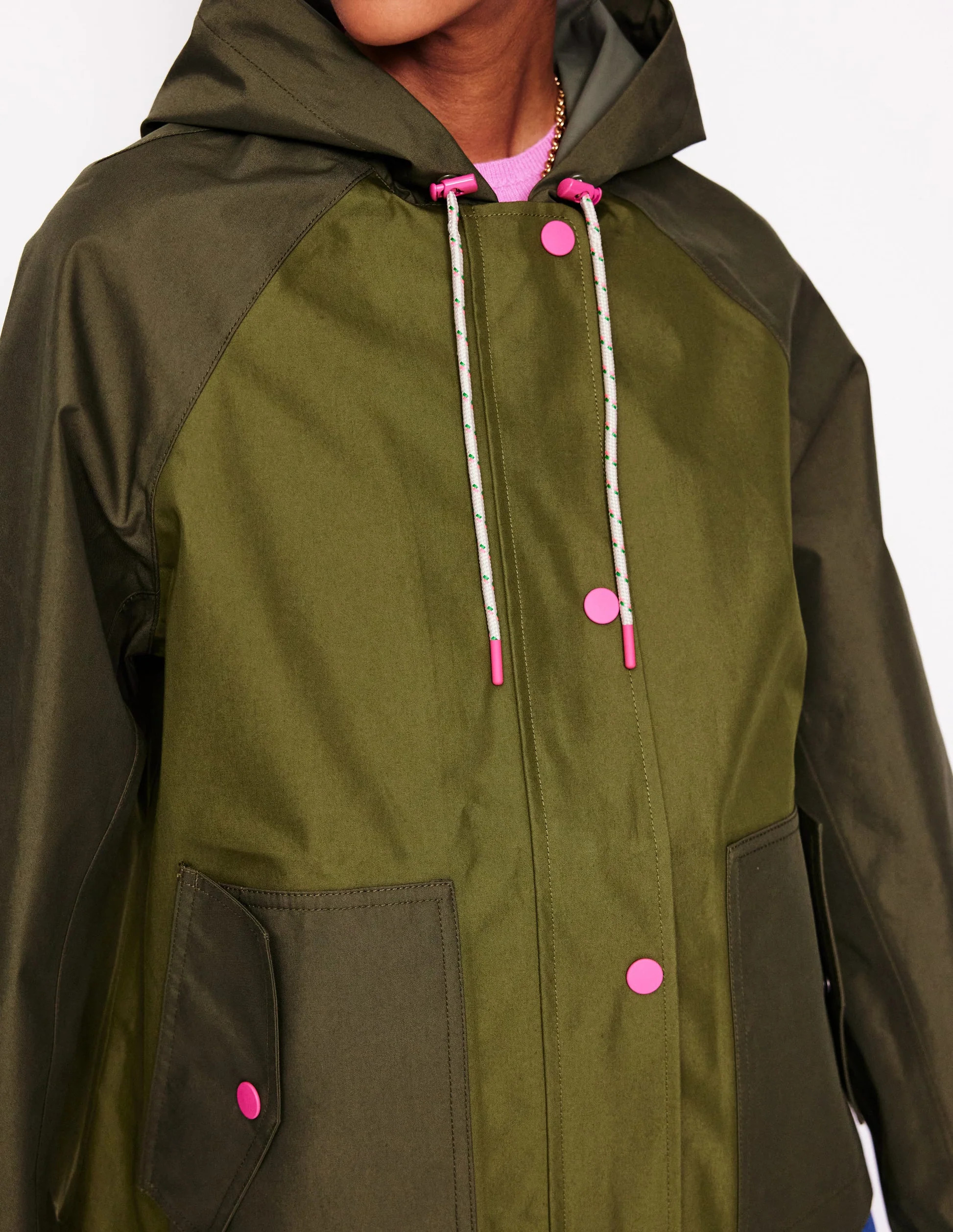 Cropped Raincoat-Khaki | Boden (US)