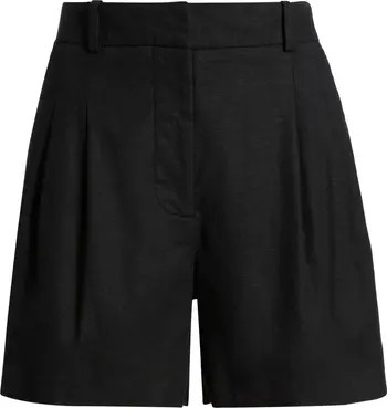 Everyday Pleated Linen Blend Shorts | Nordstrom
