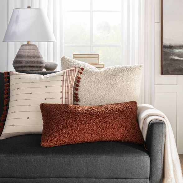 Boucle Throw Pillow with Exposed Zipper - Threshold™ designed with Studio McGee | Target